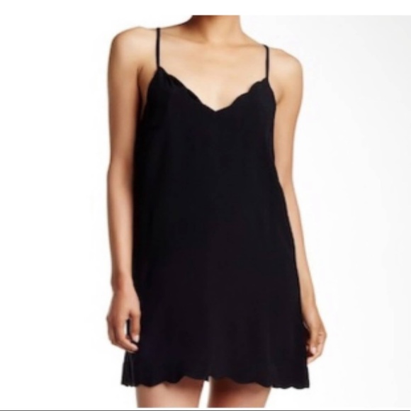 ASTR the Label Scallop Edge Silk Blend Slip Dress - Picture 2 of 7